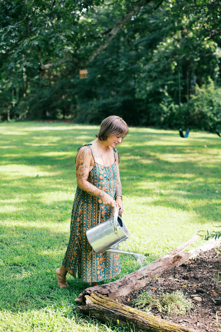 The Selene Slip Dress in Sacred Grove