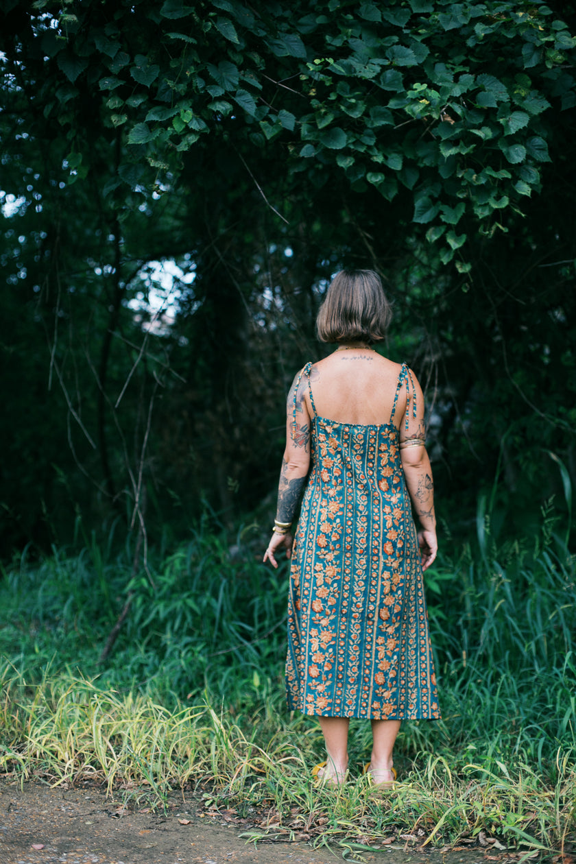 The Selene Slip Dress in Sacred Grove