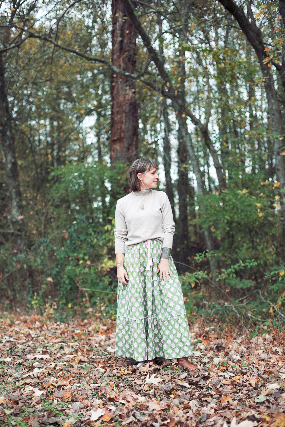 The Clover Skirt in Green Apple