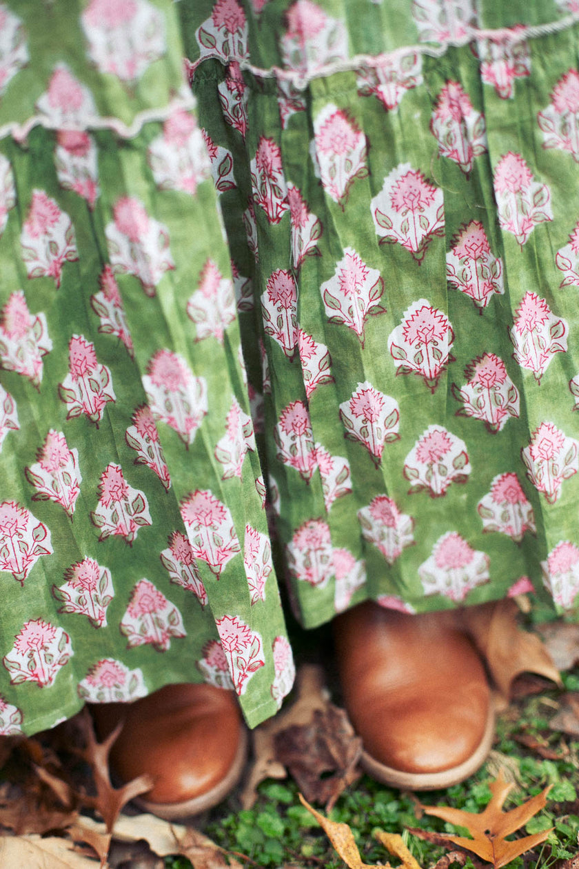 The Eden Skirt in Green Apple