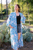 The Hemingway Robe in Blue Peony