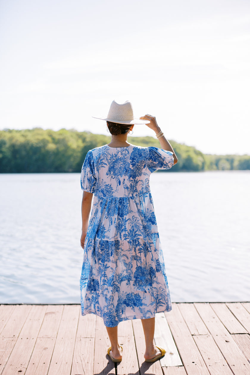The Lake Dress in Blue Heron