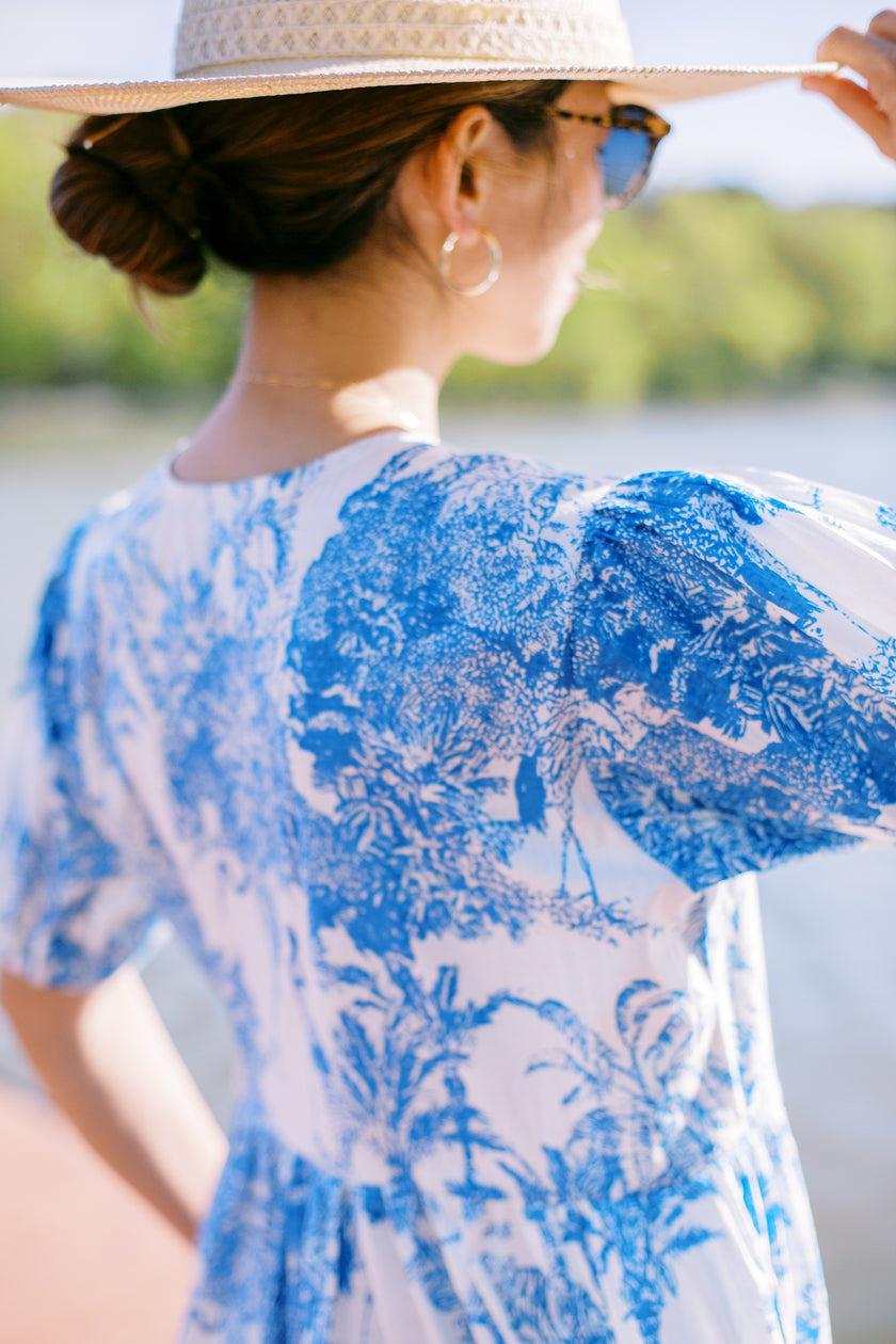 The Lake Dress in Blue Heron