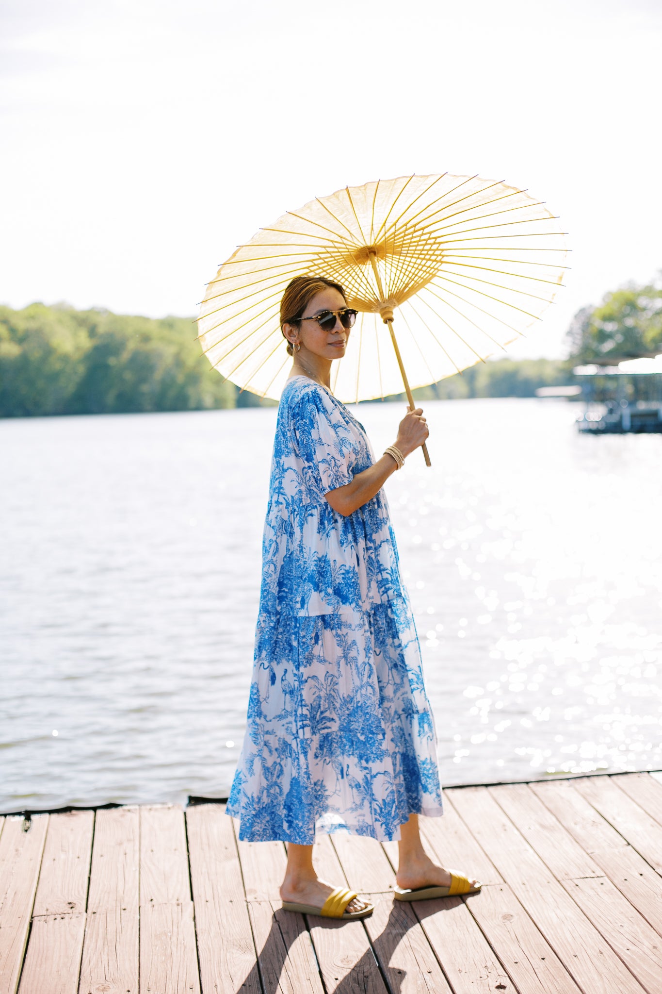 The Lake Dress in Blue Heron