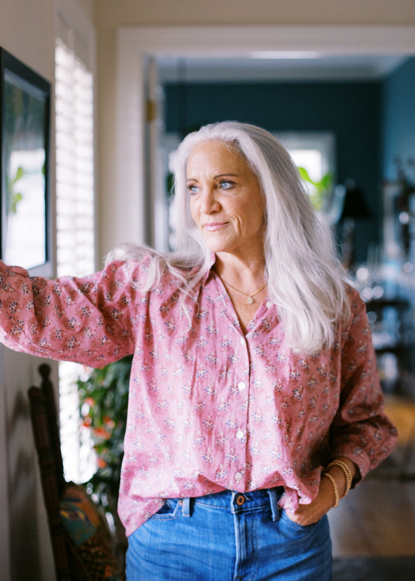 The Belle Blouse in Vintage Rose